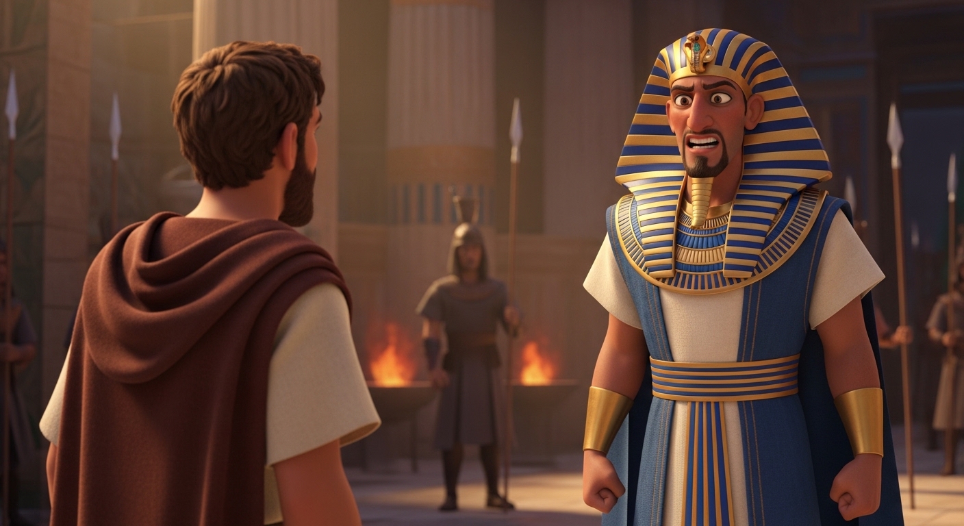 Moises frente a Faraon