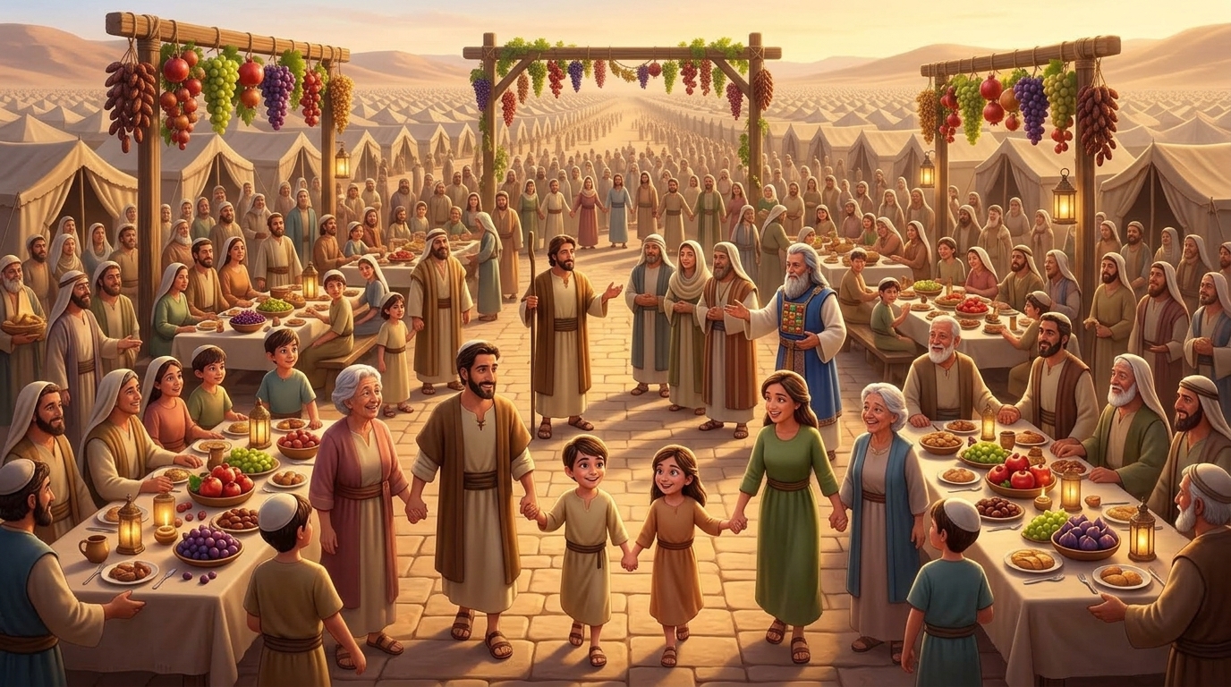 Historia biblica para niños Sheminí Atzeret